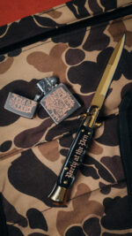 Custom PATP Gold Switchblade Knife - Image 3