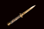 Custom PATP Gold Switchblade Knife